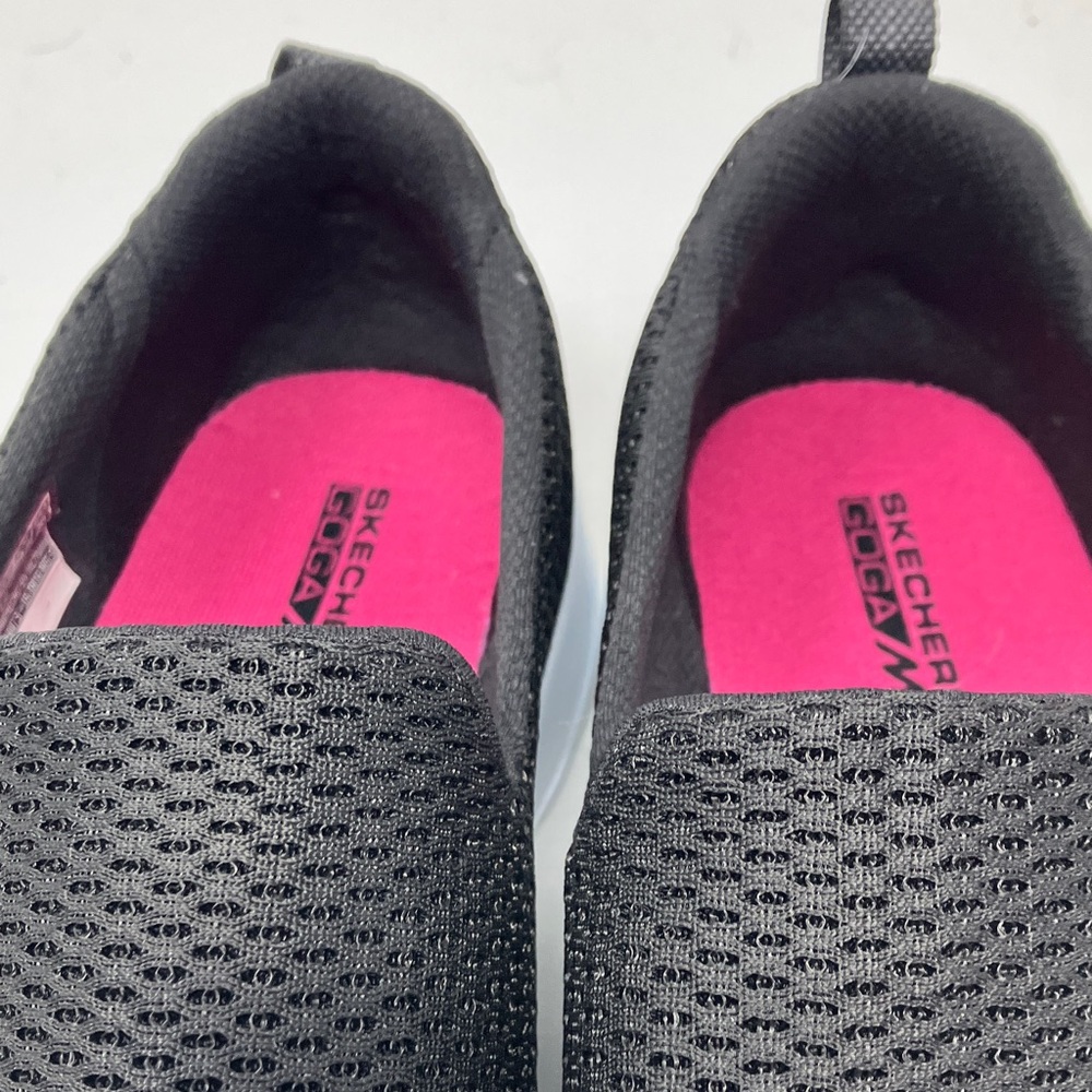 Skechers GO WALK JOY Slip-ons Black/White Size 7.5 Wide Fit Ortholite - Picture 7 of 15